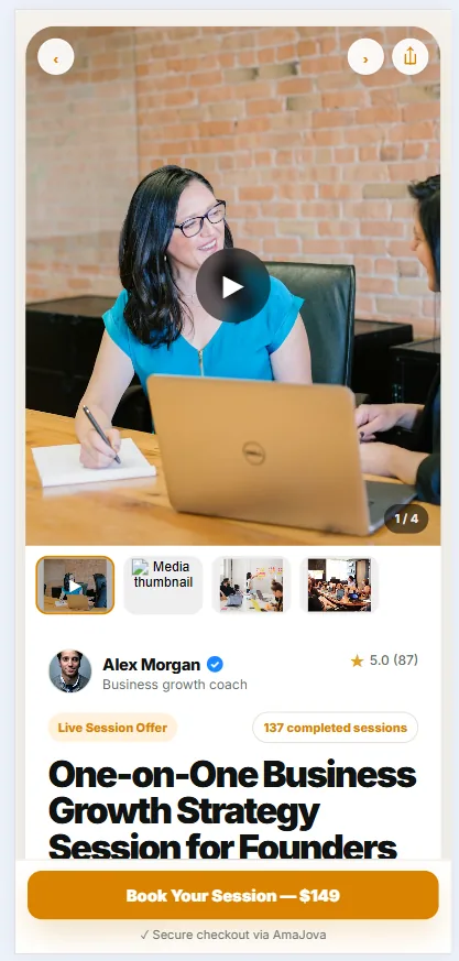 Live business strategy session preview