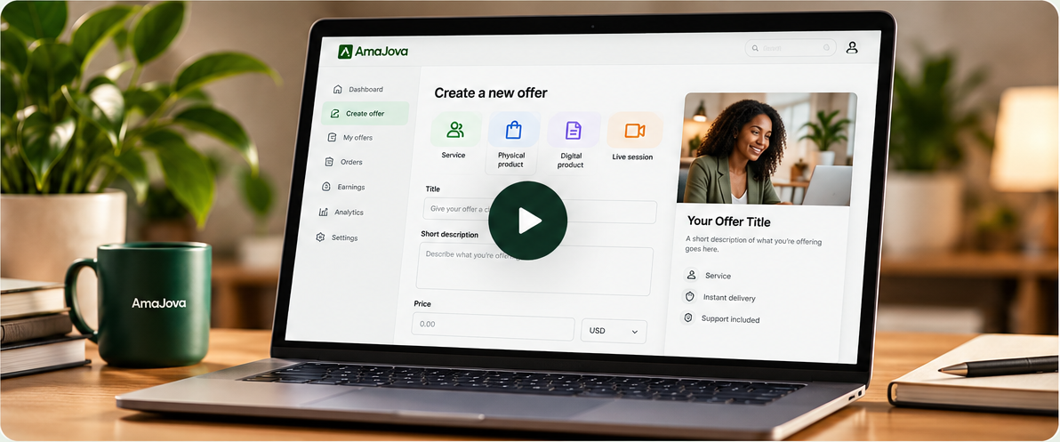 AmaJova dashboard tutorial preview