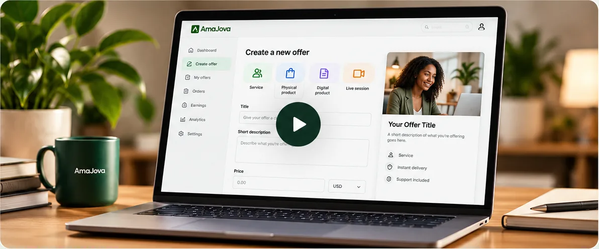 AmaJova dashboard tutorial preview