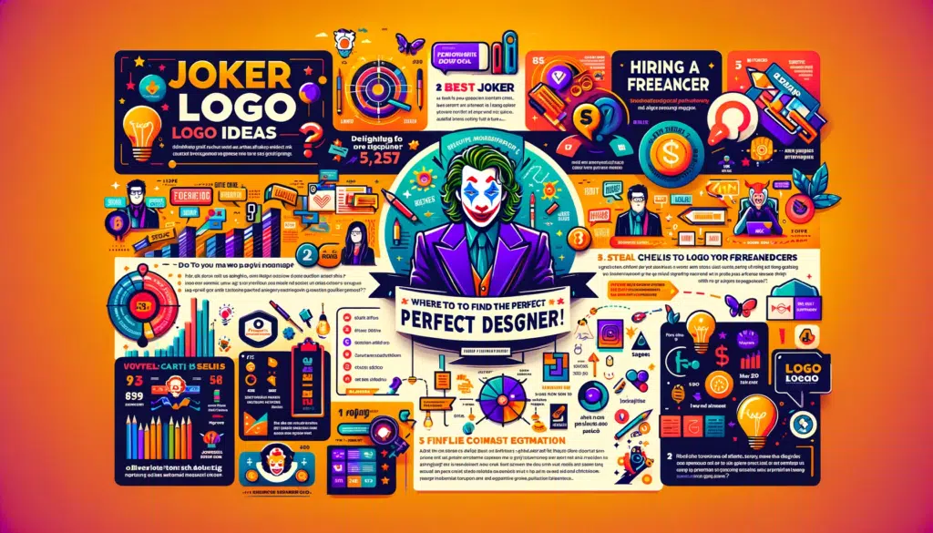 The infographic of Joker logos design ideas
